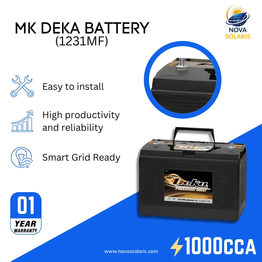 MK Deka 1231MF 12VDC Flooded Lead-Acid Battery