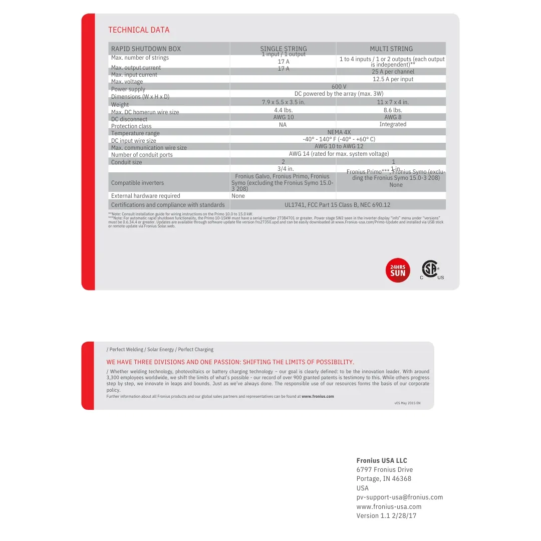 Fronius Rapid Shutdown Box-Duo — visuel 2