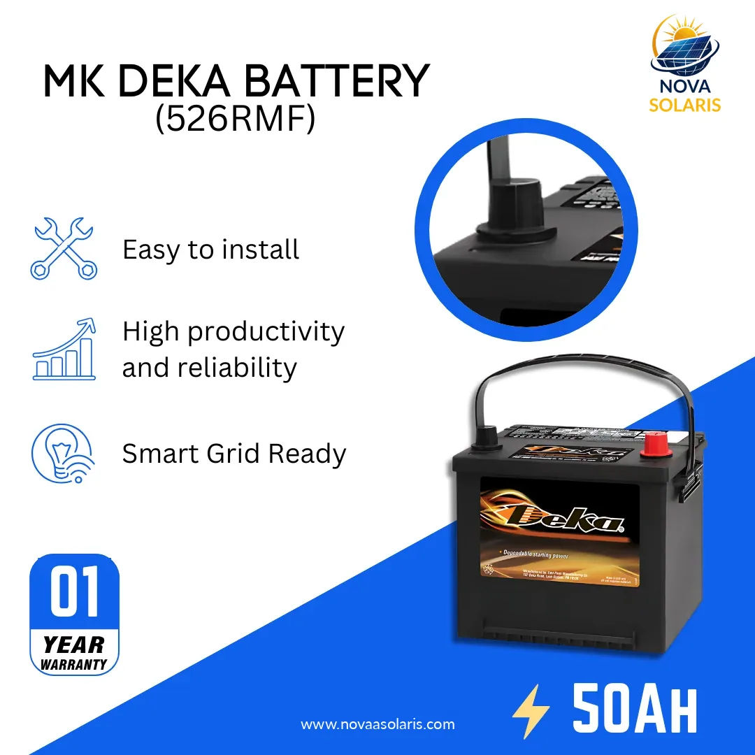MK Deka 526RMF 50Ah 12VDC Flooded Lead-Acid Battery