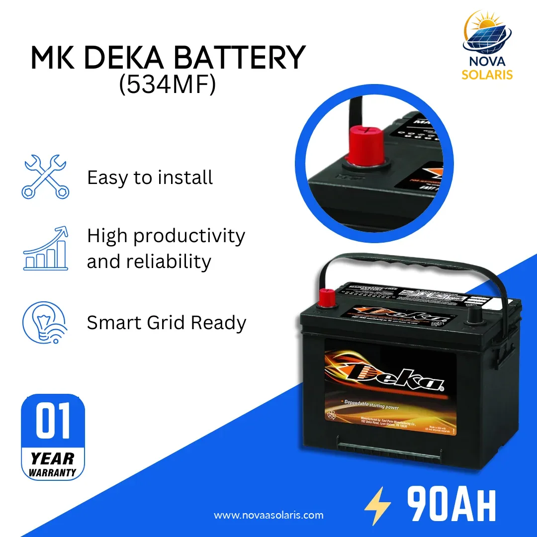 MK Deka 534MF 90Ah 12VDC Flooded Lead-Acid Battery