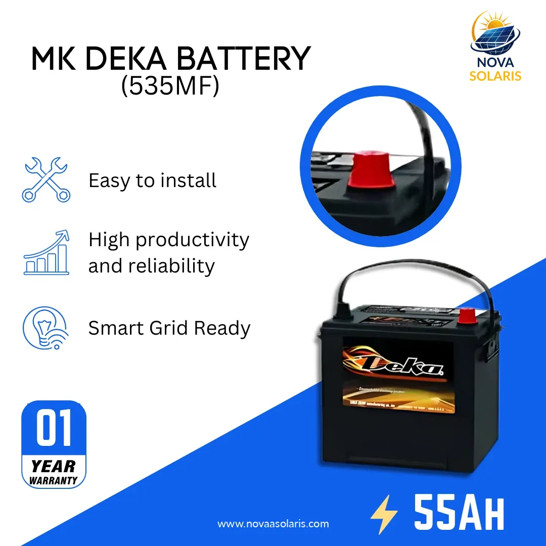 MK Deka 535MF 55Ah 12VDC Flooded Lead-Acid Battery