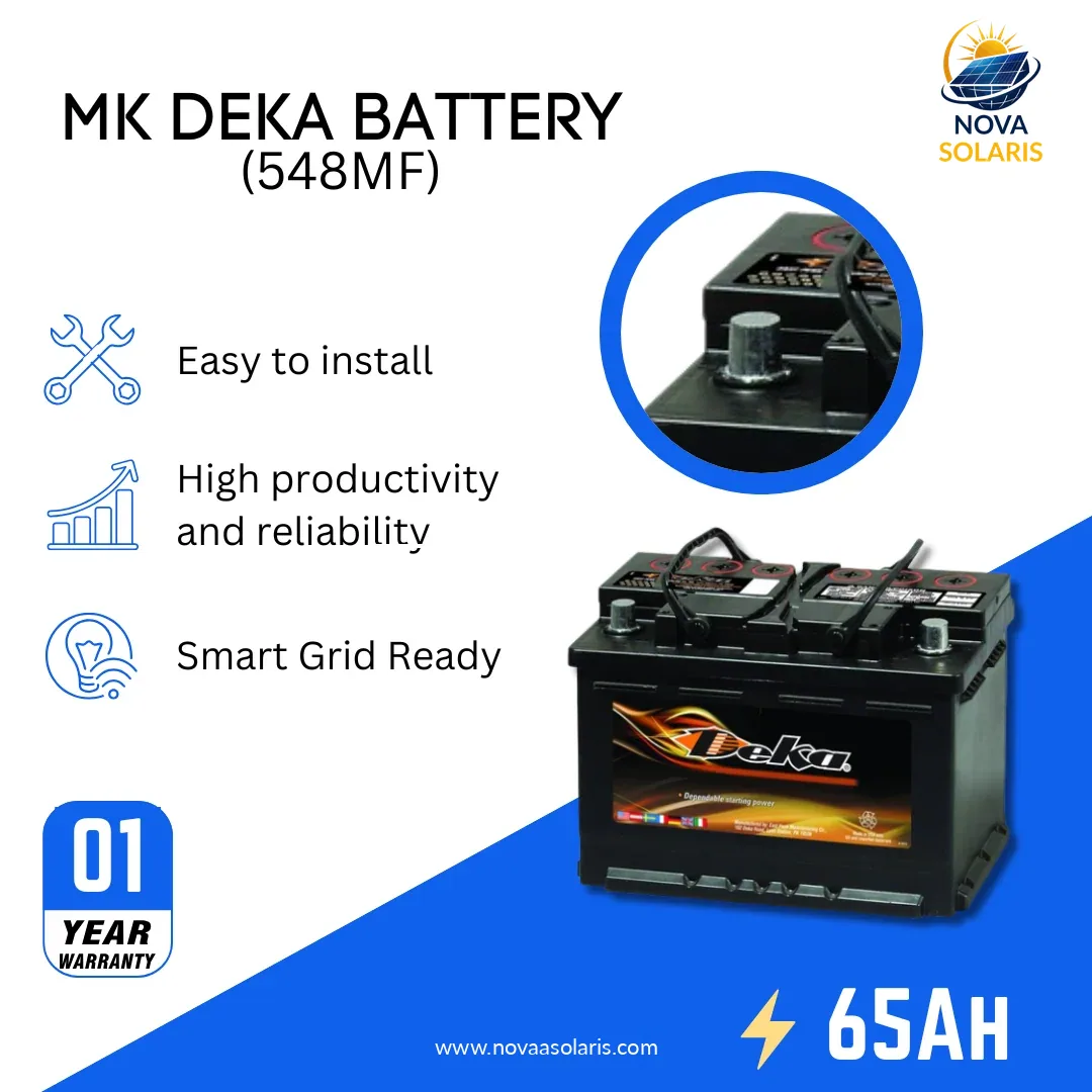 MK Deka 548MF 65Ah 12VDC Flooded Lead-Acid Battery
