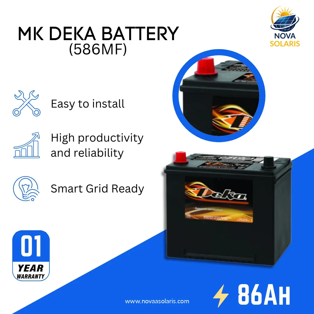 MK Deka 586MF 86Ah 12VDC Flooded Lead-Acid Battery