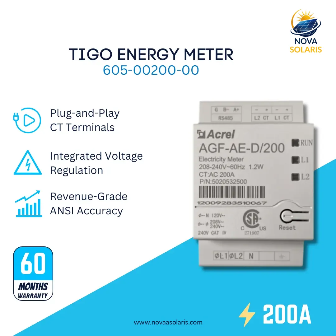 Tigo 605-00200-00 200A, 2CTs, Energy Meter