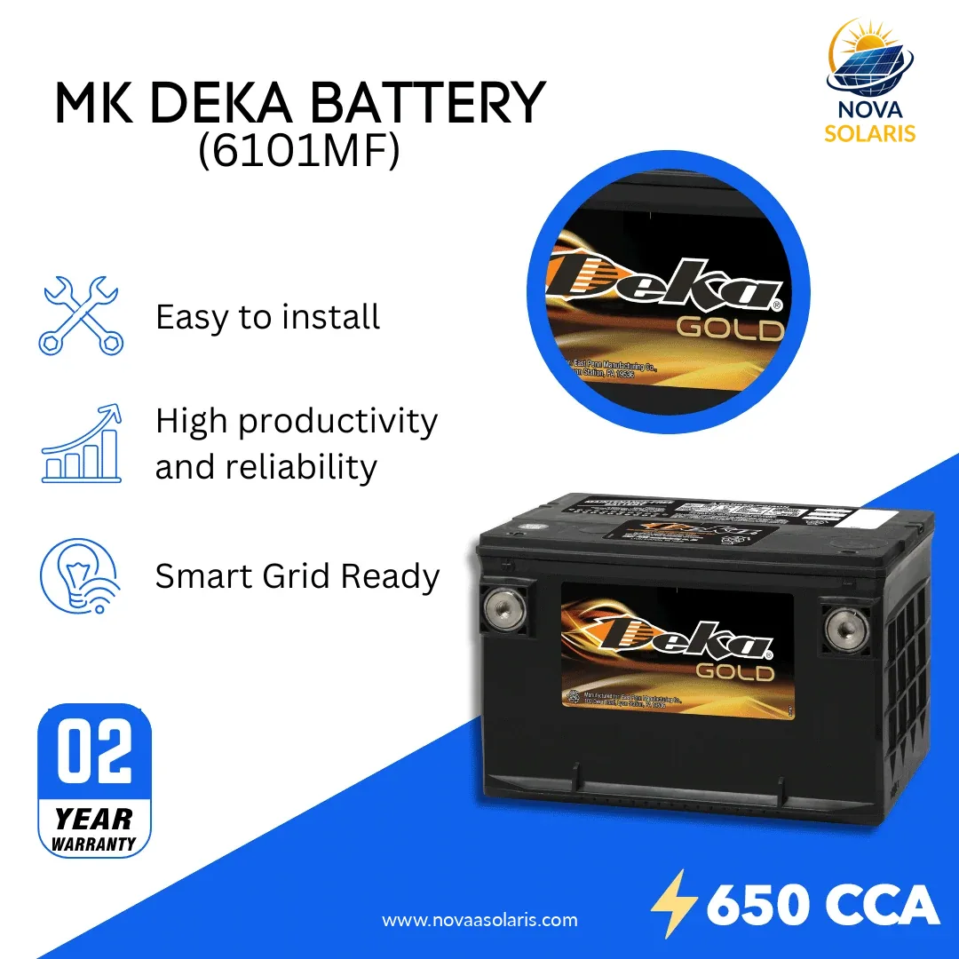MK Deka 6101MF 12VDC Flooded Lead-Acid Battery