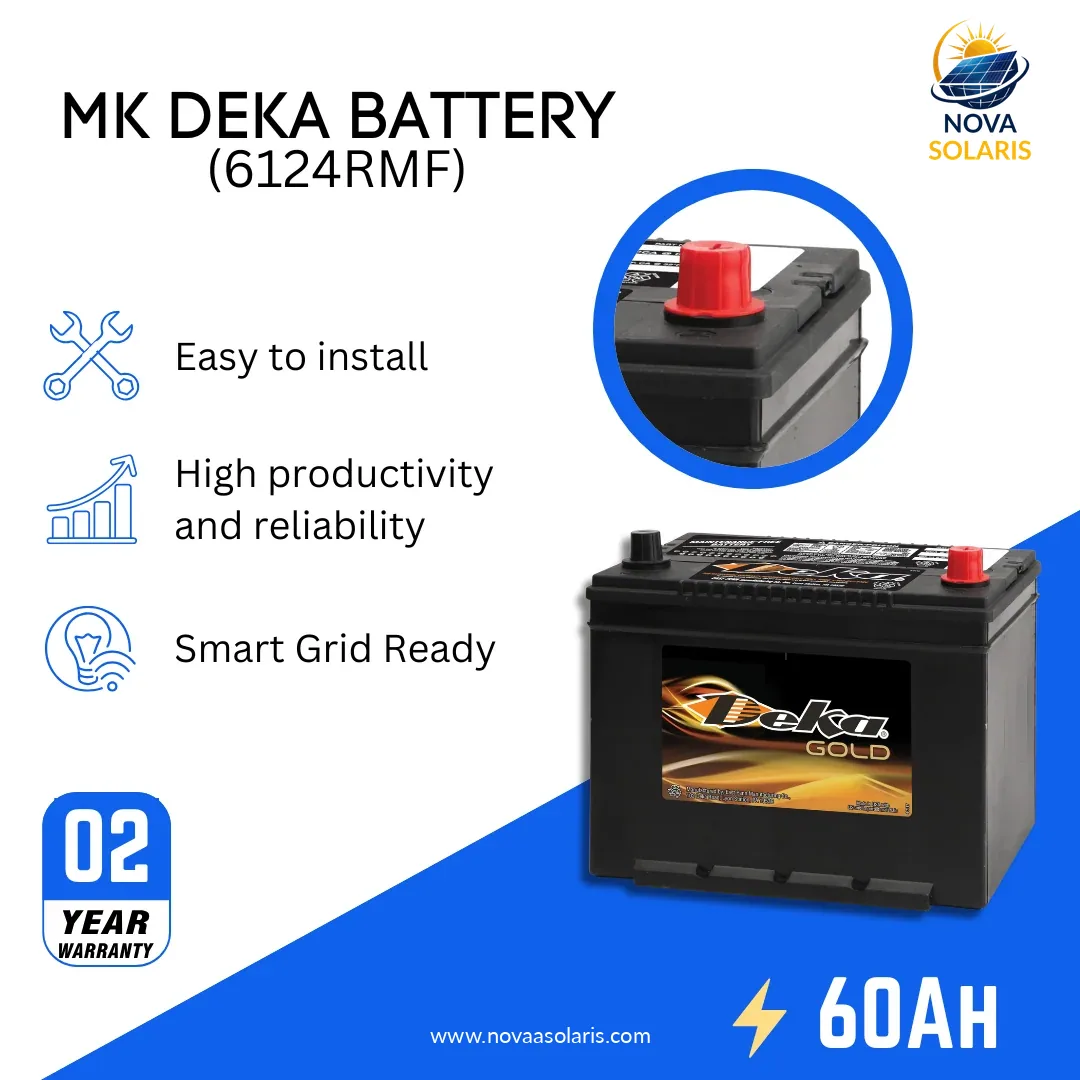 MK Deka 6124RMF 60Ah 12VDC Flooded Lead-Acid Battery