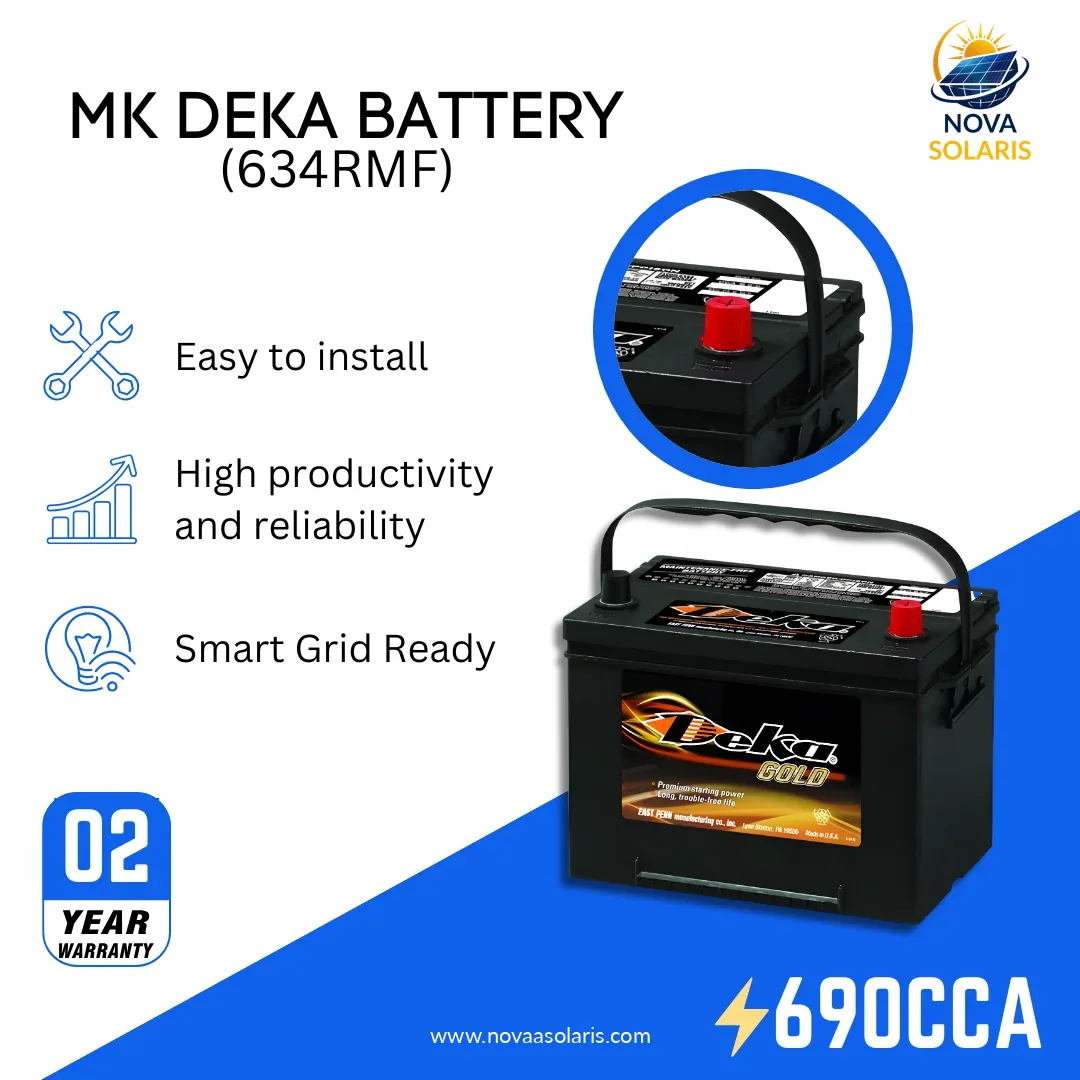 MK Deka 634RMF 12VDC Flooded Lead-Acid Battery