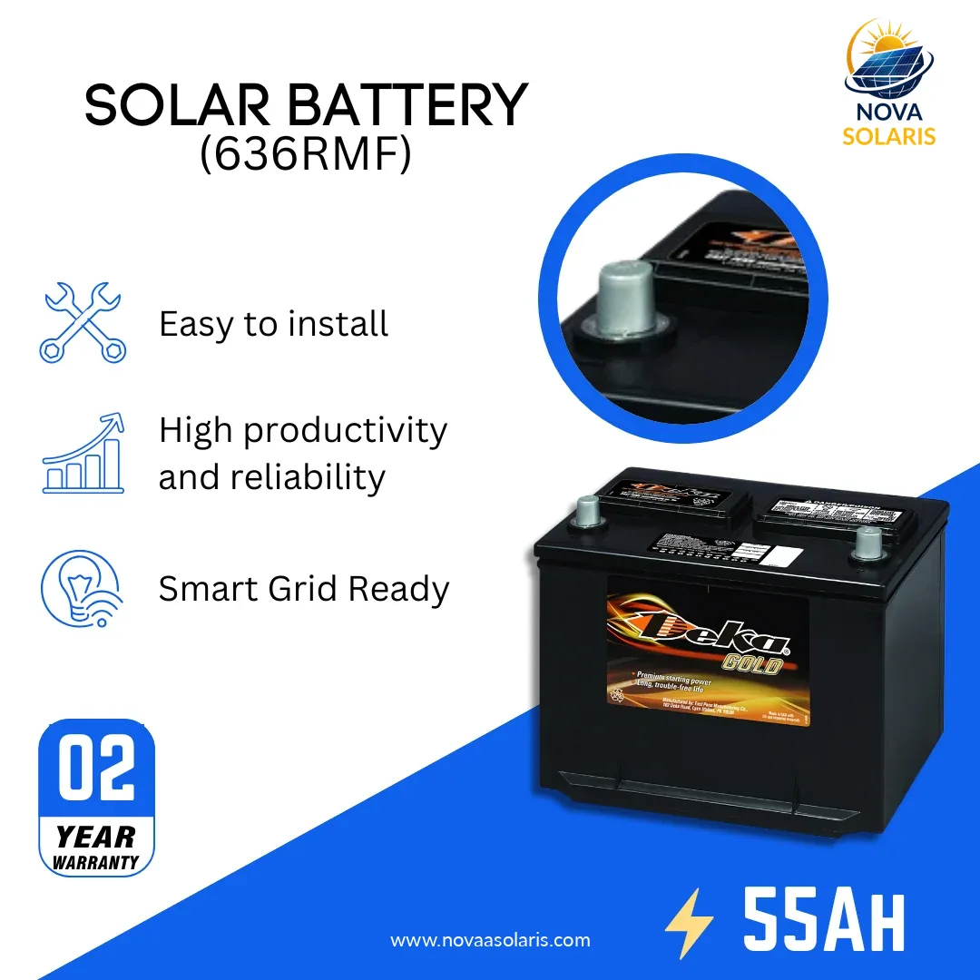 MK Deka 636RMF 55Ah 12VDC Flooded Lead-Acid Battery