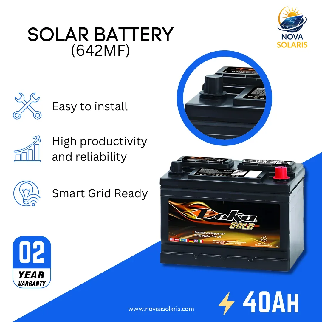 MK Deka 642MF 40Ah 12VDC Flooded Lead-Acid Battery
