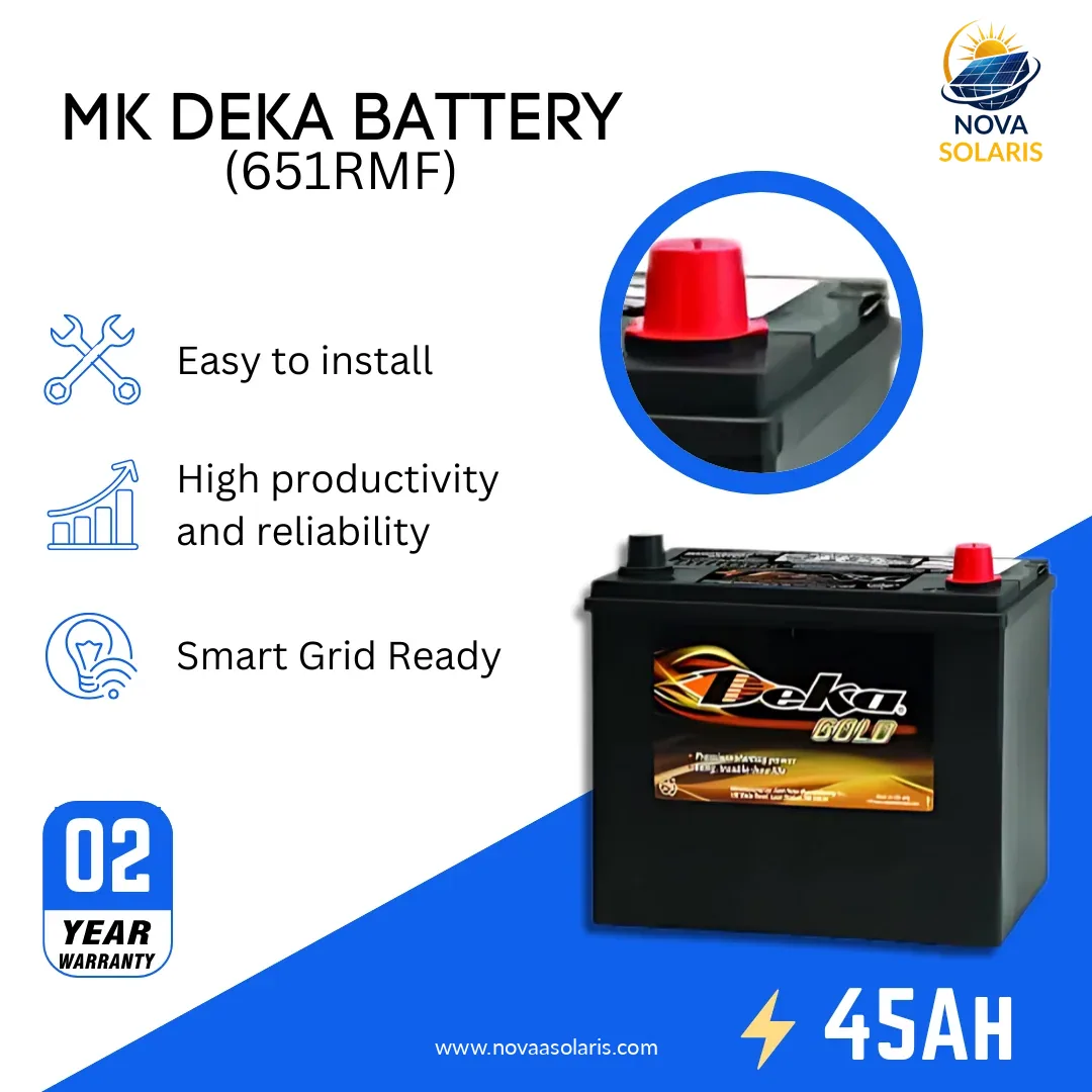 MK Deka 651RMF 45Ah 12VDC Flooded Lead-Acid Battery