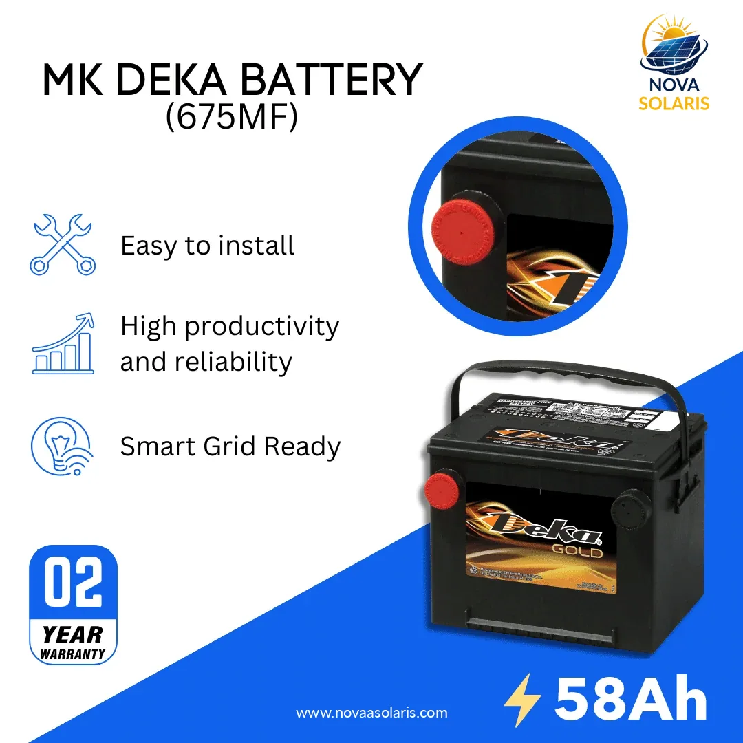 MK Deka 675MF 80Ah 12VDC Flooded Lead-Acid Battery