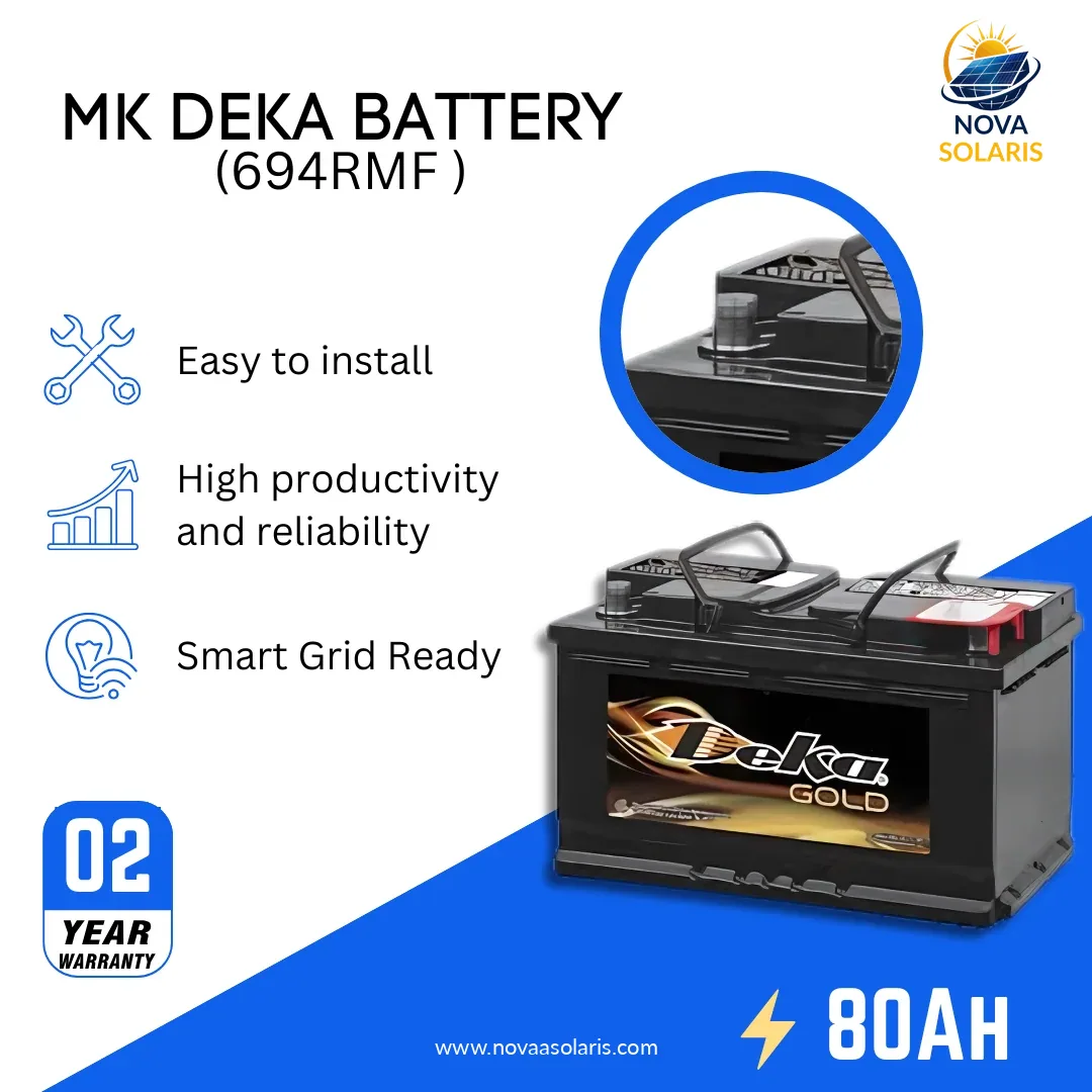 MK Deka 694RMF 80Ah 12VDC Flooded Lead-Acid Battery