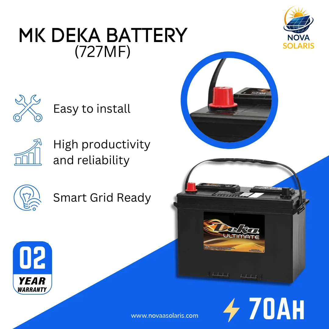 MK Deka 727MF 80Ah 12VDC Flooded Lead-Acid Battery