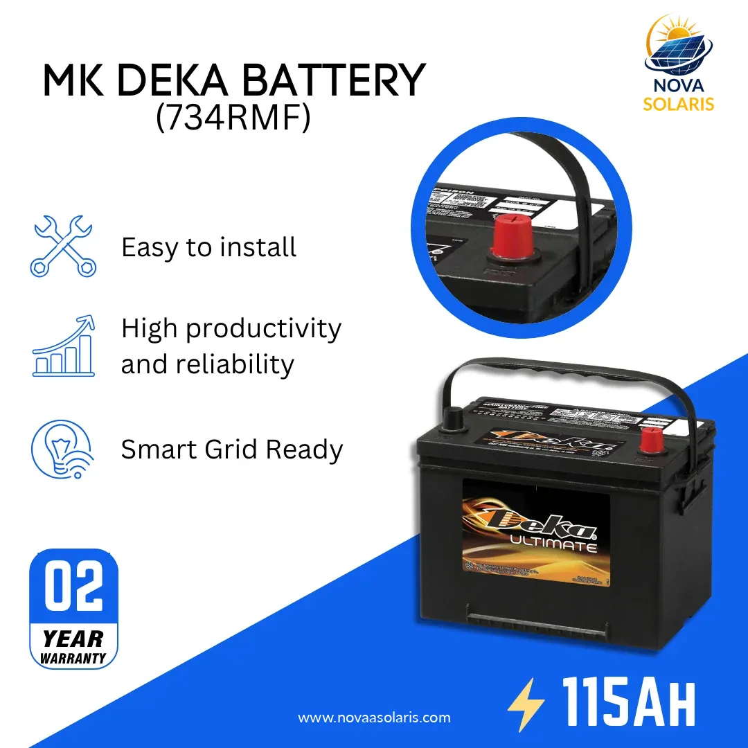 Mk Deka 734RMF 115Ah 12VDC Flooded Lead-Acid Battery
