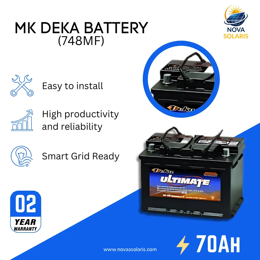 MK Deka 748MF 70Ah 12VDC Flooded Lead-Acid Battery