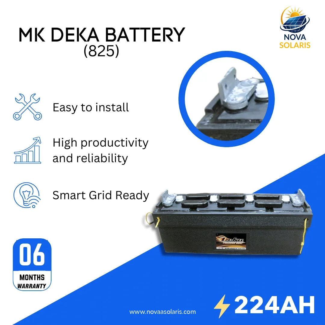 MK Deka 825 8VDC Flooded Lead-Acid Battery