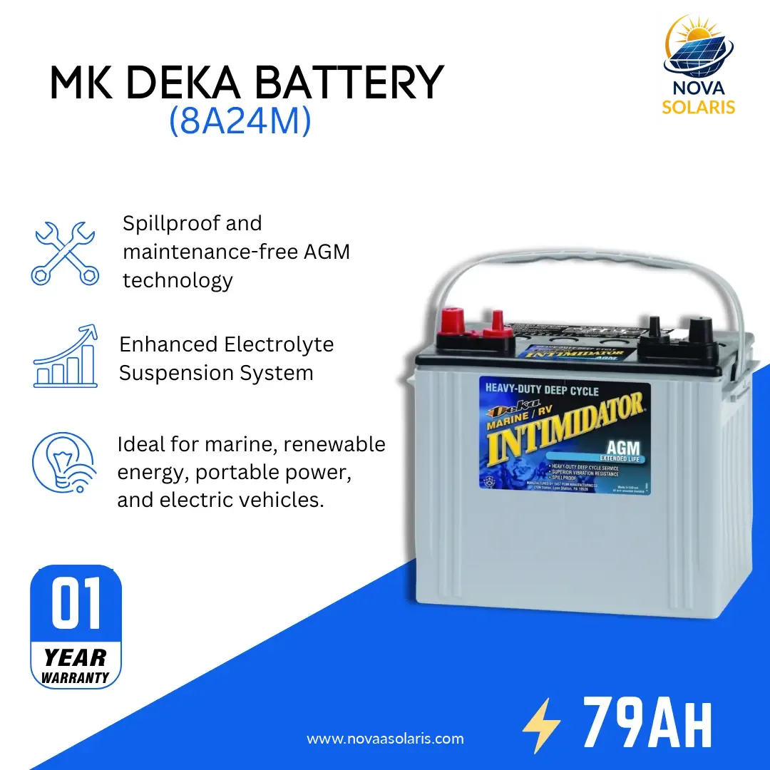 MK Deka Intimidator 8A24M AGM 12V 79Ah Deep Cycle Battery