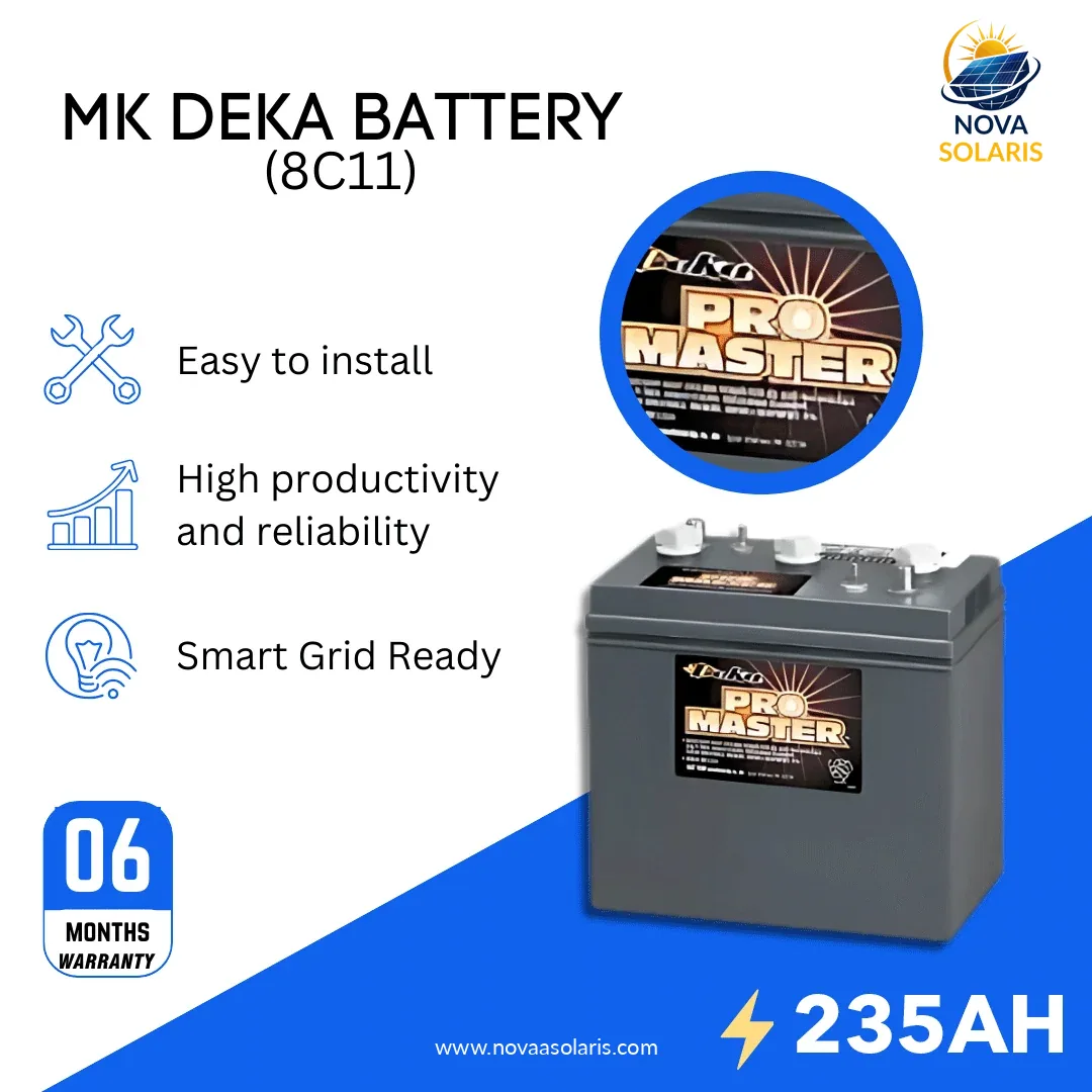 MK Deka 8C11 6VDC Flooded Lead-Acid Battery