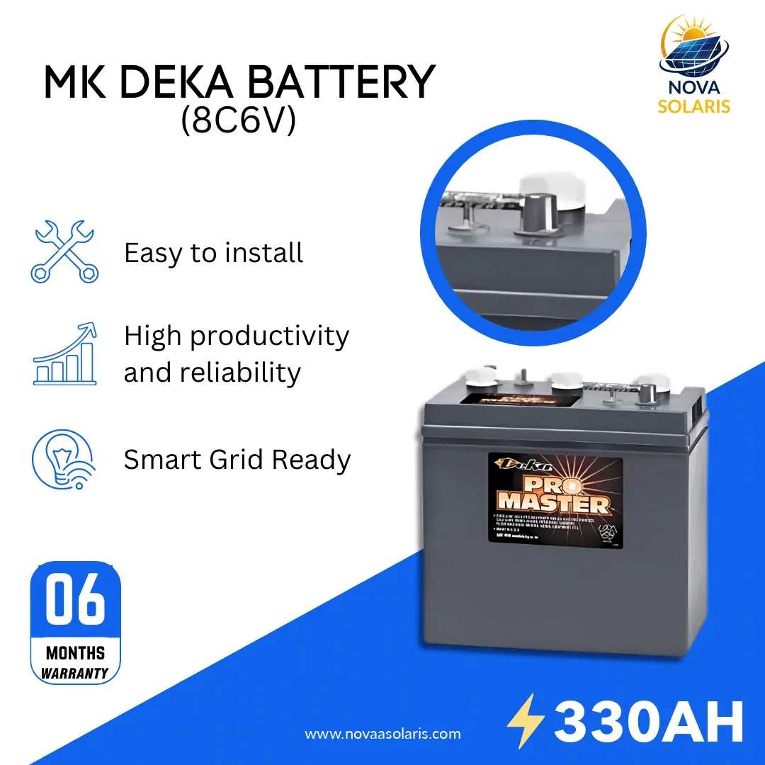 MK Deka 8C6V 6VDC Flooded Lead-Acid Battery