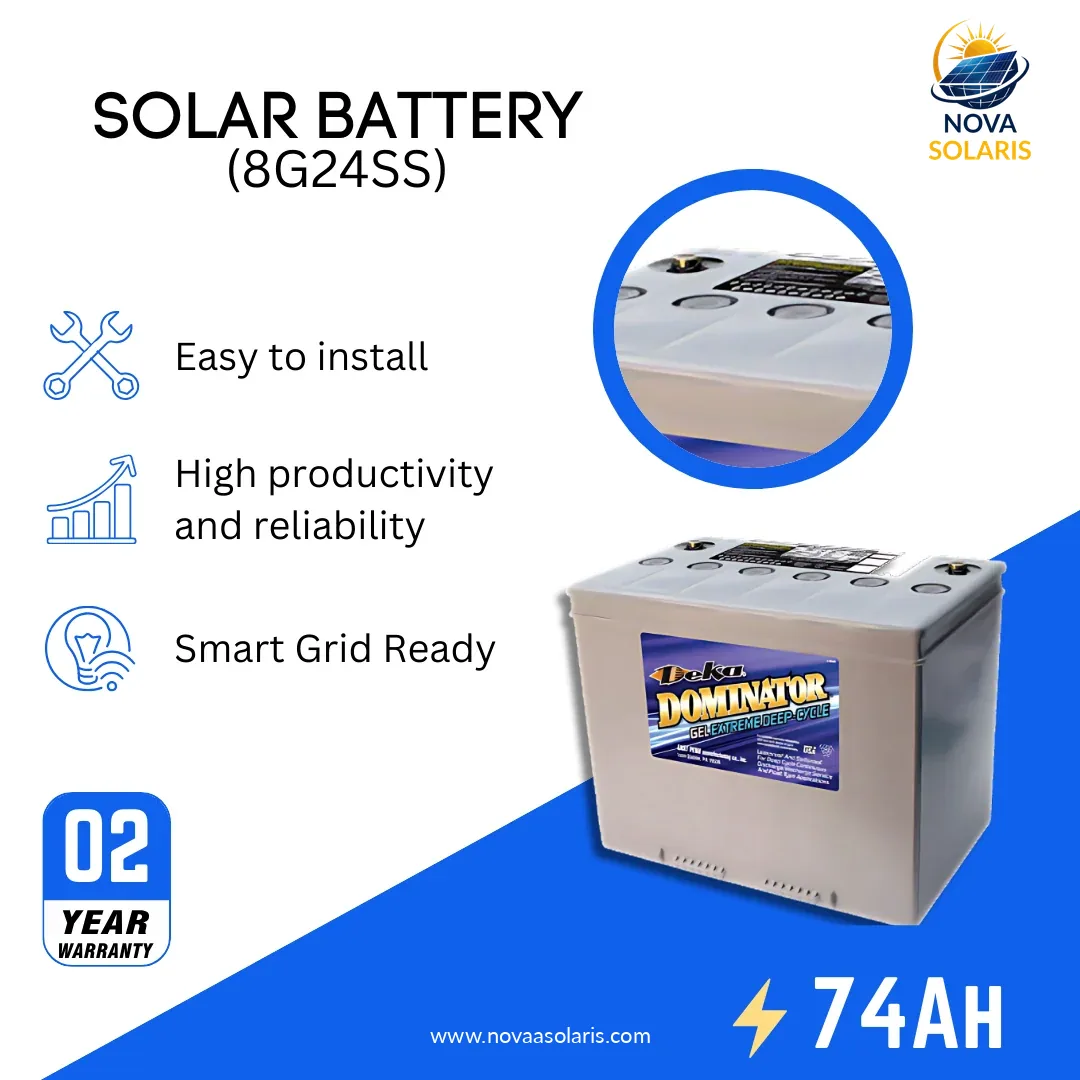 MK Deka Dominator 8G24SS 12V 73.6Ah Deep Cycle GEL Battery
