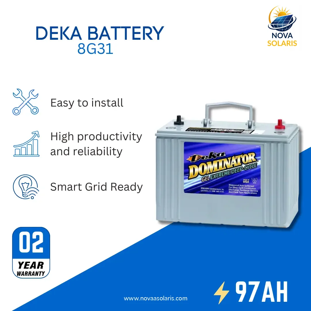 MK Deka 8G31 97Ah 12VDC Deep Cycle Sealed GEL Battery