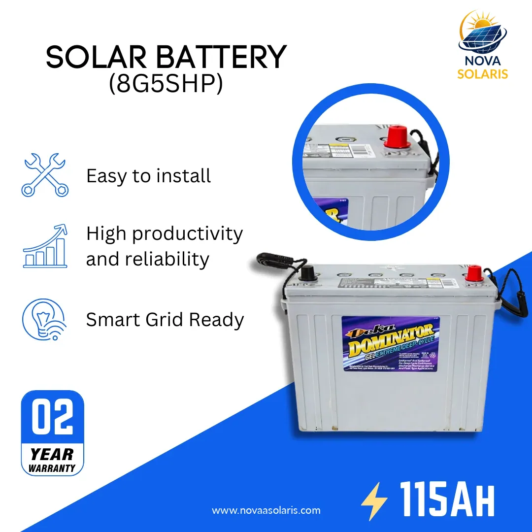 MK Deka 8G5SHP 115Ah 12VDC Deep Cycle Sealed GEL Battery
