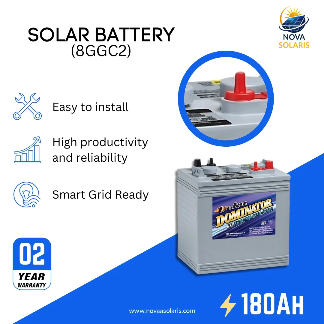 MK Deka 8GGC2 180Ah 6VDC Deep Cycle GEL Battery