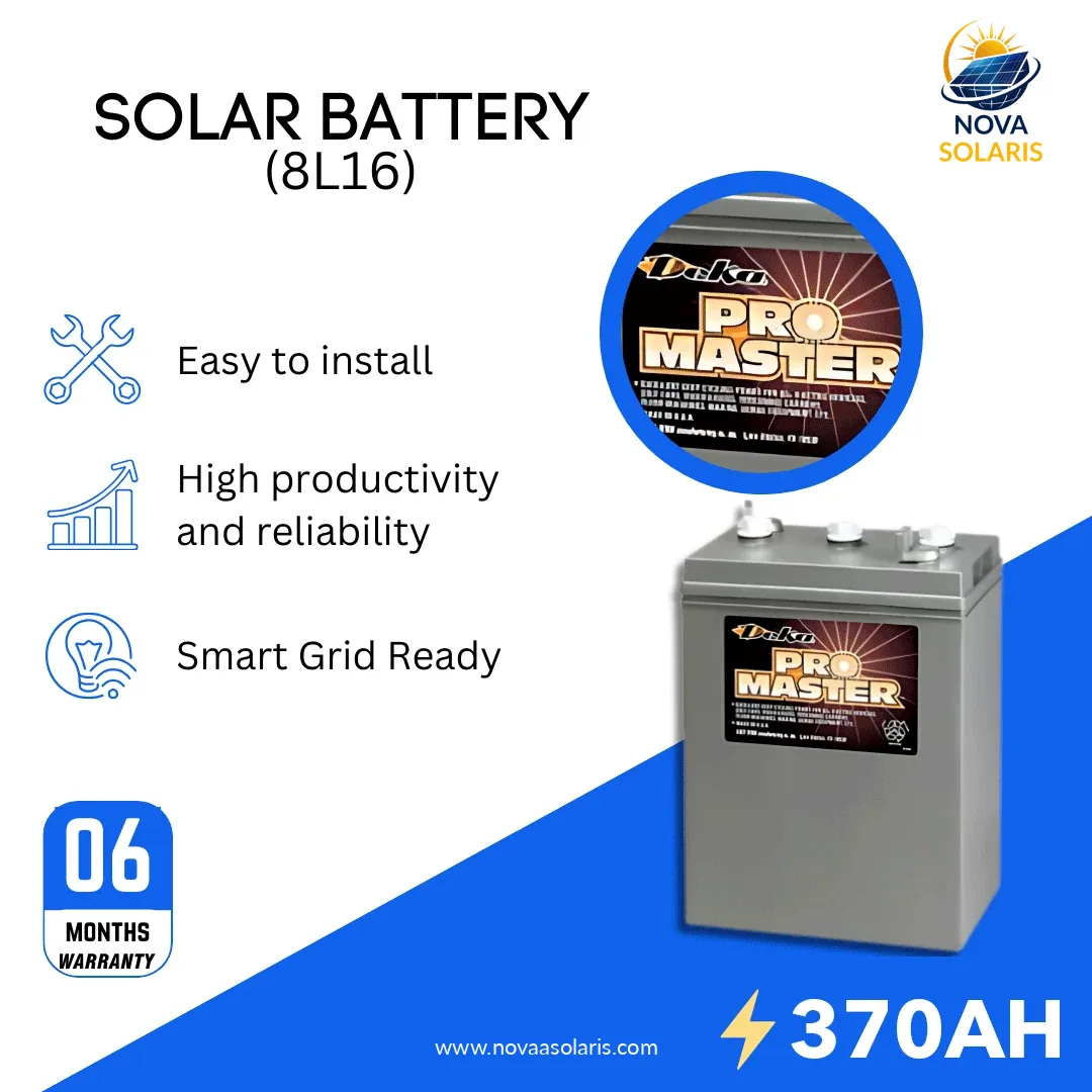 MK Deka 8L16 6VDC Flooded Lead-Acid Battery