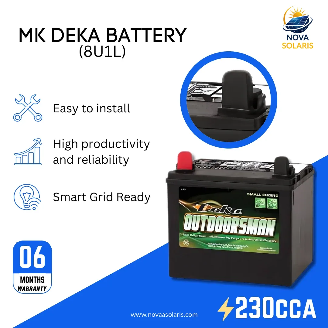 MK Deka 8U1L 12VDC Flooded Lead-Acid Battery