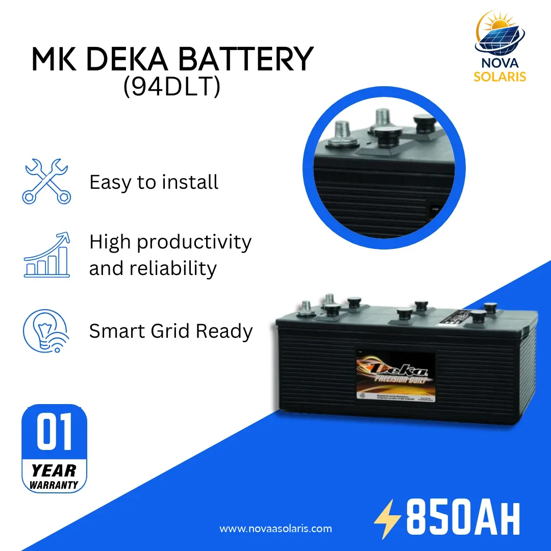 MK Deka 94DLT 12VDC Flooded Lead-Acid Battery