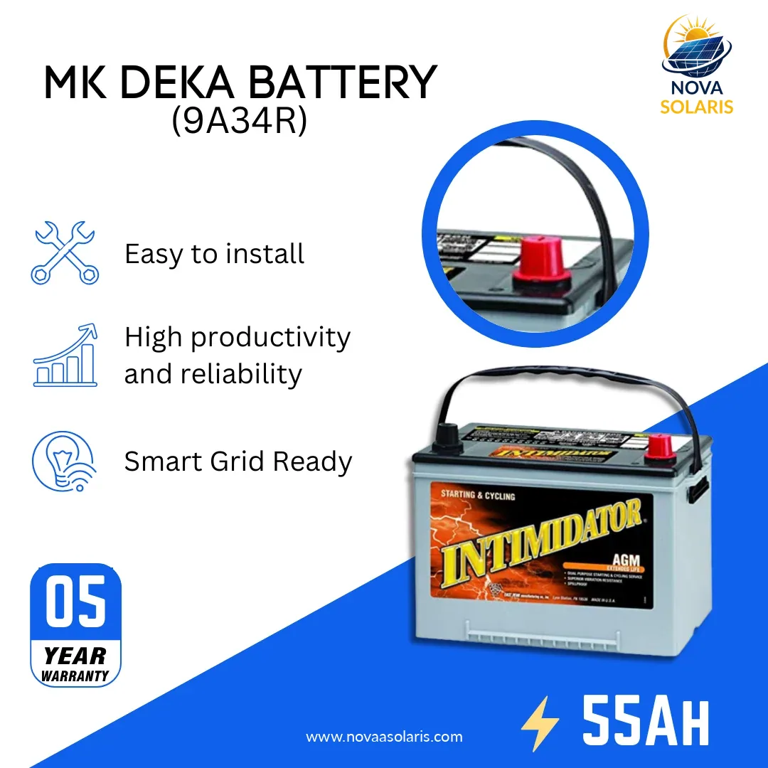 MK Deka 9A34R 55Ah 12VDC AGM Battery