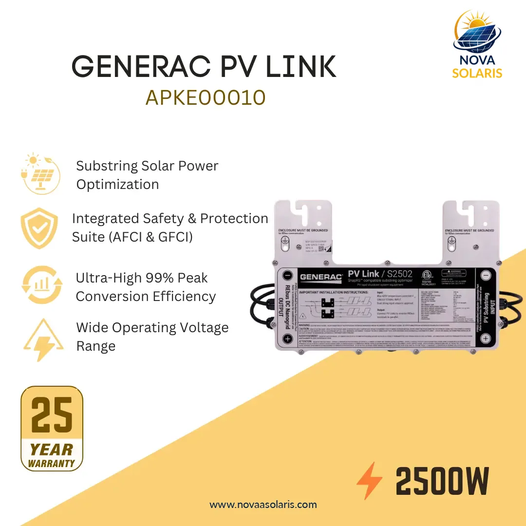 Generac APKE00010 PV Link - 2500W MPPT Substring Optimizer