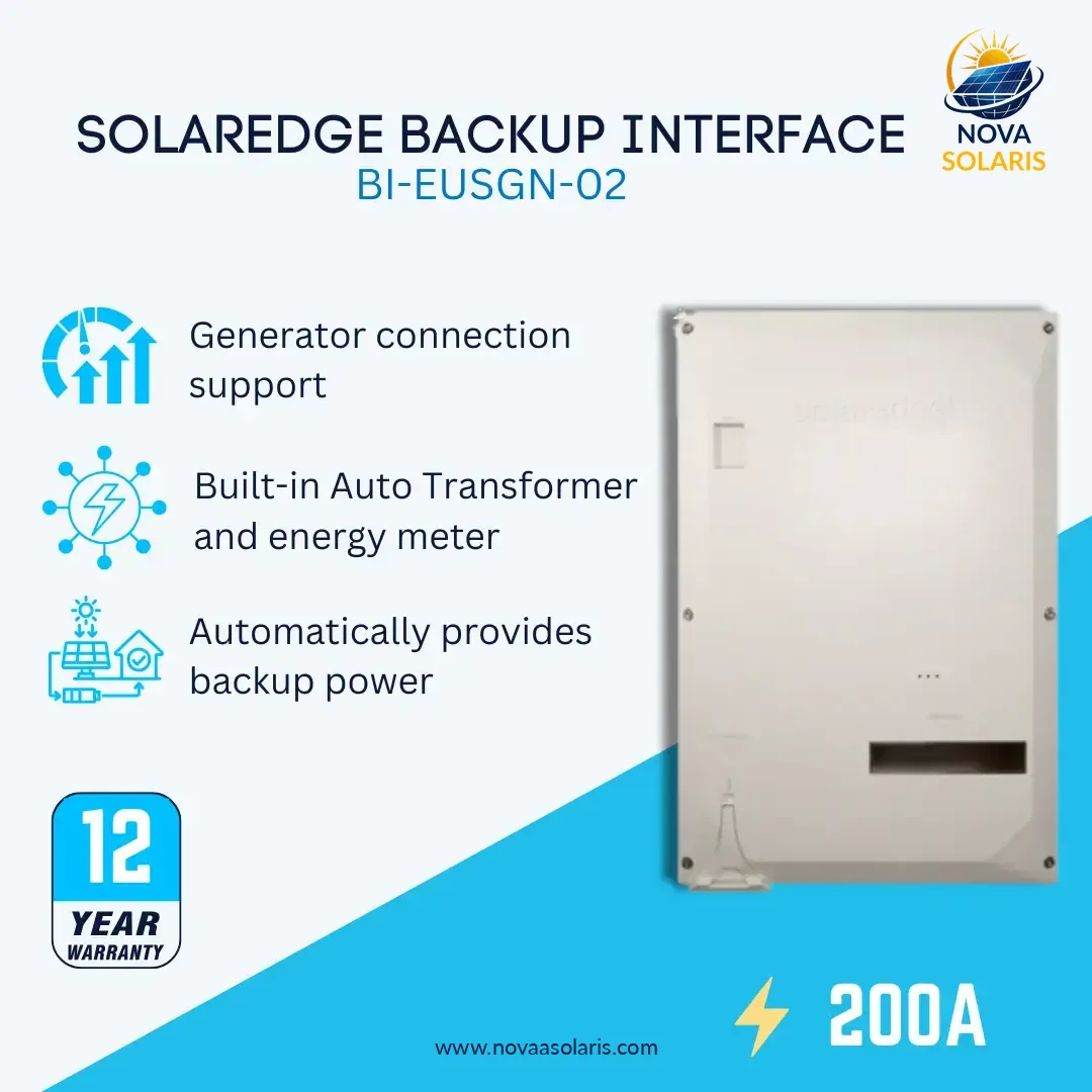 SolarEdge BI-NUSGN-02 5kW Backup Interface, ATX Load Side Connection