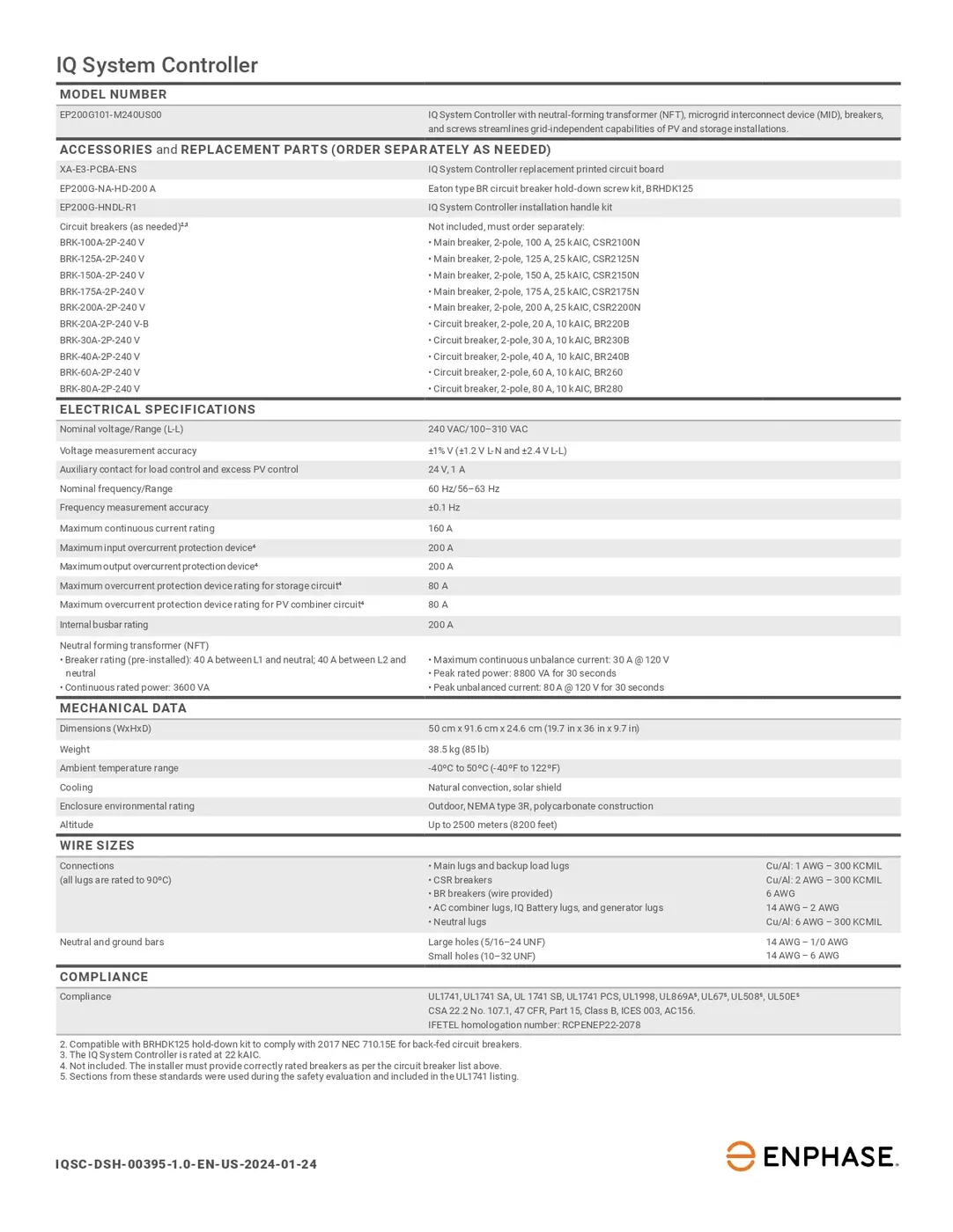 Enphase BRK-60A-2P-240V 60A 2P Circuit Breaker — visuel 2