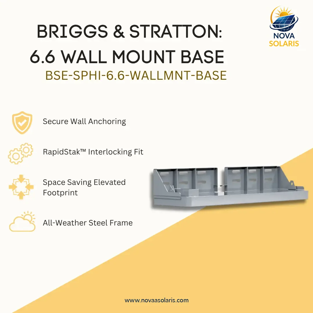 Briggs & Stratton BSE-SPHI-6.6-WALLMNT-BASE SimpliPHI 6.6 Wall Mount Base