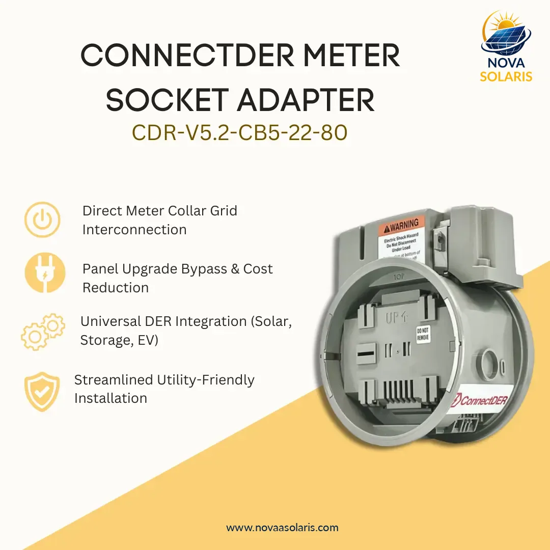 ConnectDER CDR-V5.2-CB5-22-80 80A Meter Socket Adapter (MSA)