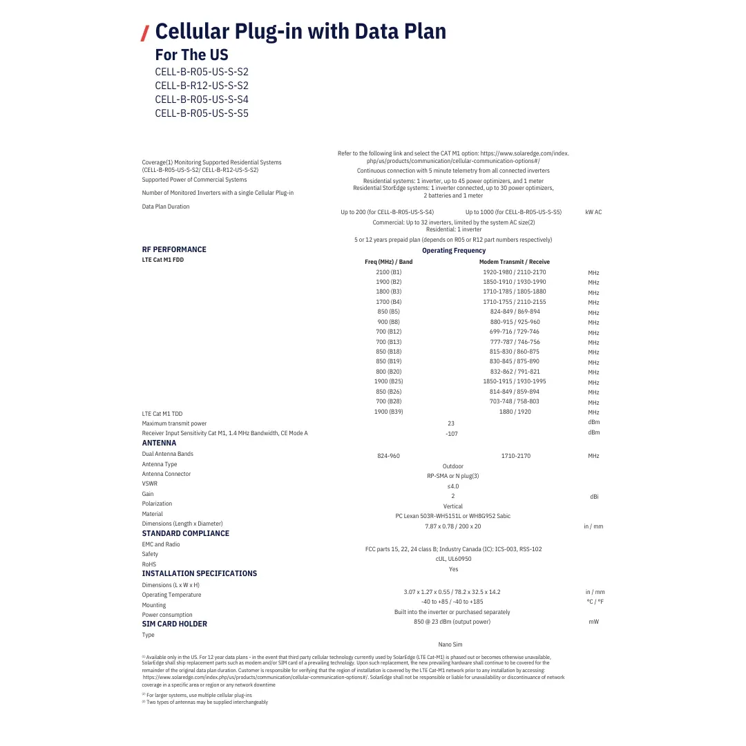 [Replacement Modem] Cellular Plug-in 28 plan, SetApp, Resi, SP4, US — visuel 2