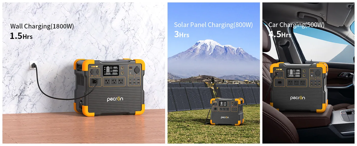PECRON E2400LFP charging options