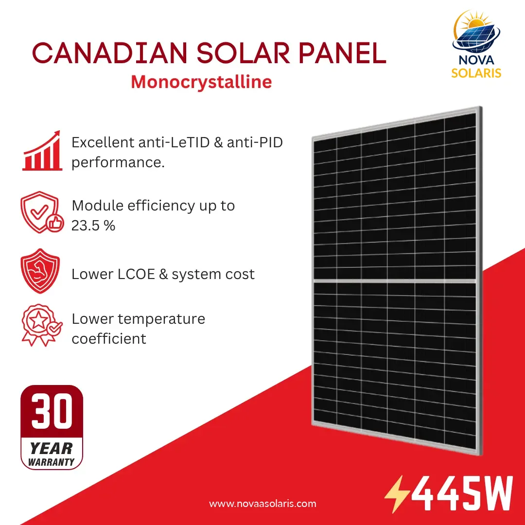 Canadian Solar CS6.2-48TM-445 445Watt 108 Half-Cell All Black Solar Panel