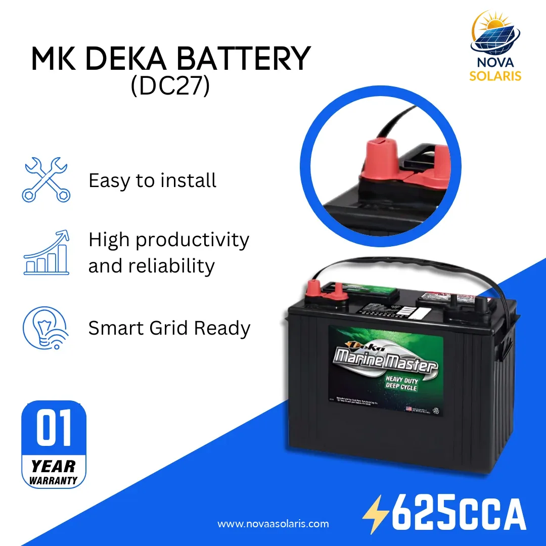 MK Deka DC27 12VDC Flooded Lead-Acid Battery