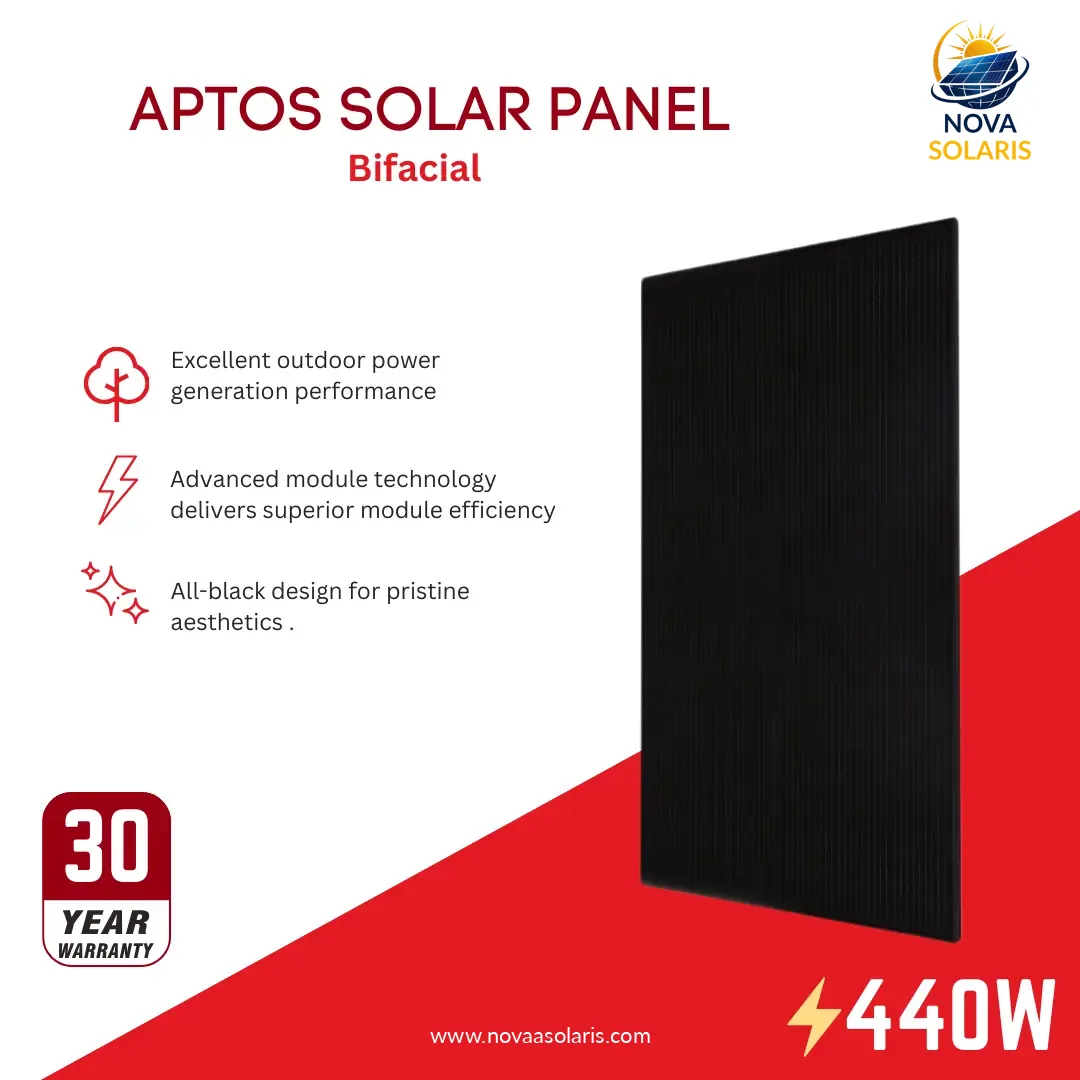 Aptos Solar DNA-120-BF10-440W 120 1/2 Cells Bifacial Solar Panel