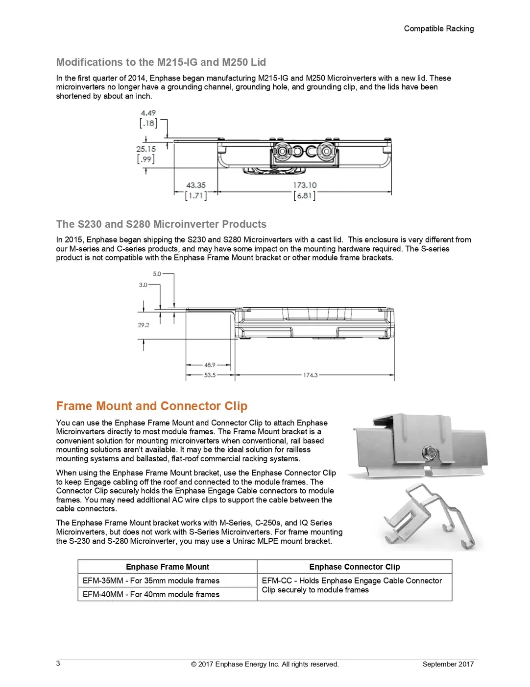Enphase EFM-35MM Frame Mount, 35MM — visuel 2