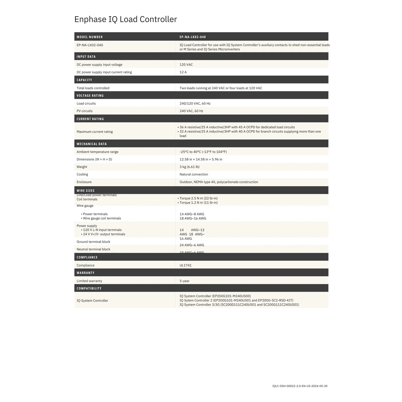 Enphase IQ EP-NA-LK02-040 Load Controller — visuel 2