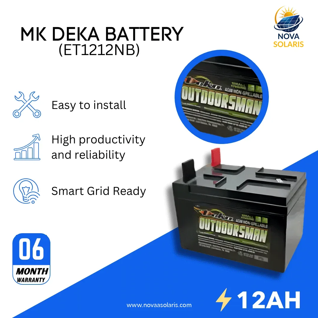 MK Deka ET1212NB 12Ah 12VDC Sealed Lead-Acid Battery (SLA)