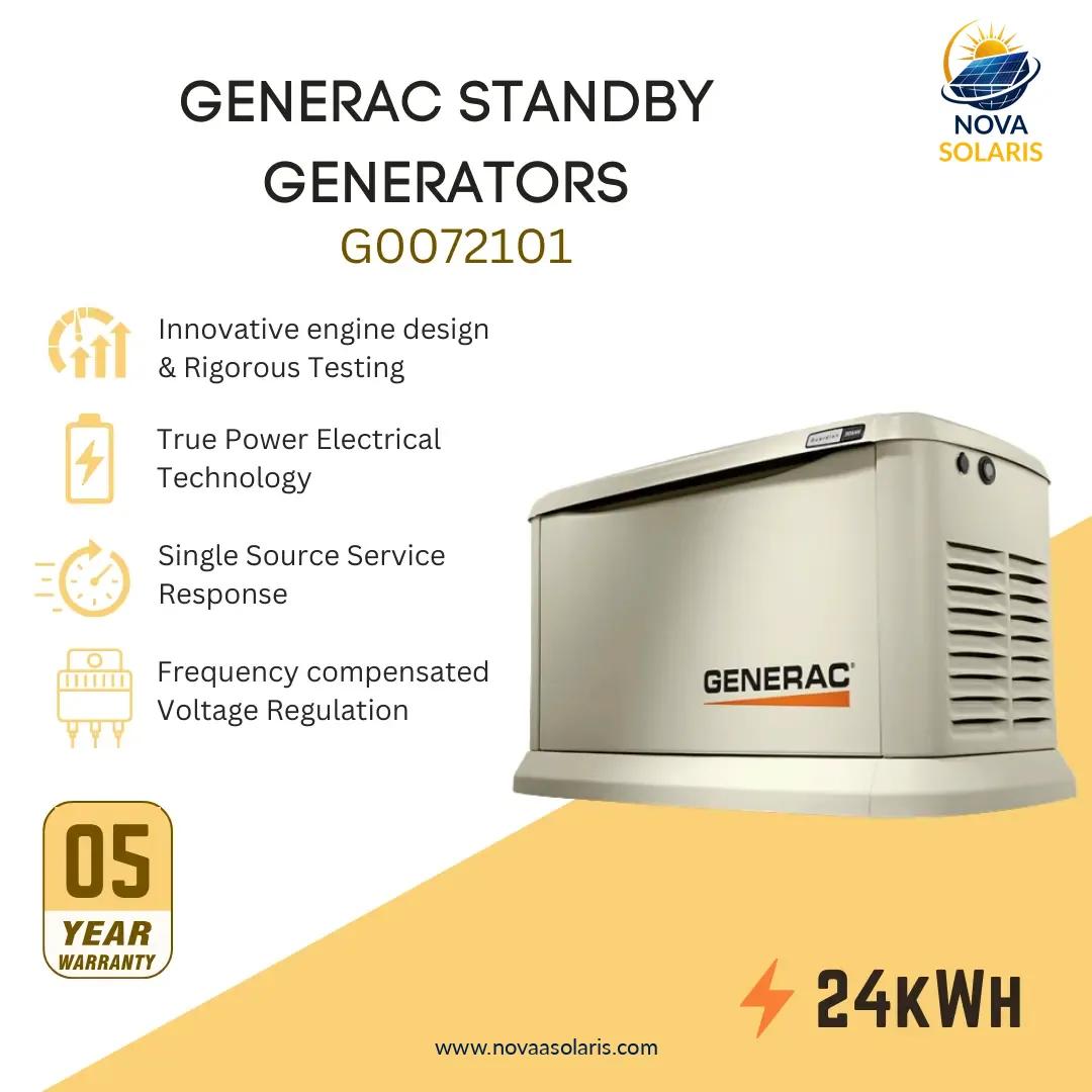 Generac G0072101 Guardian 24KW Home Stand by Generator W/ Transfer Switch Wi-Fi Enabled