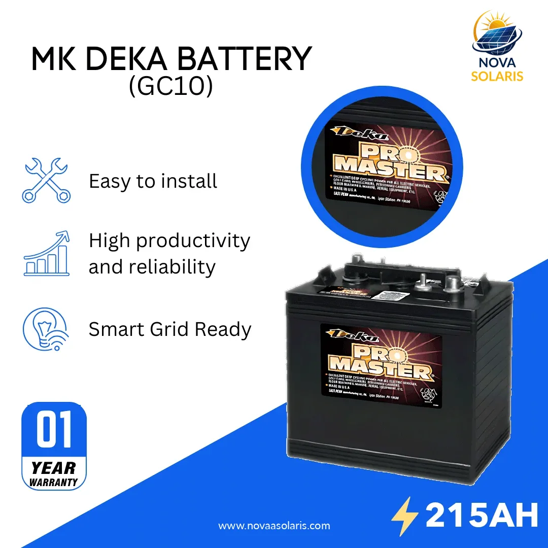 MK Deka GC10 6VDC Flooded Lead-Acid Battery