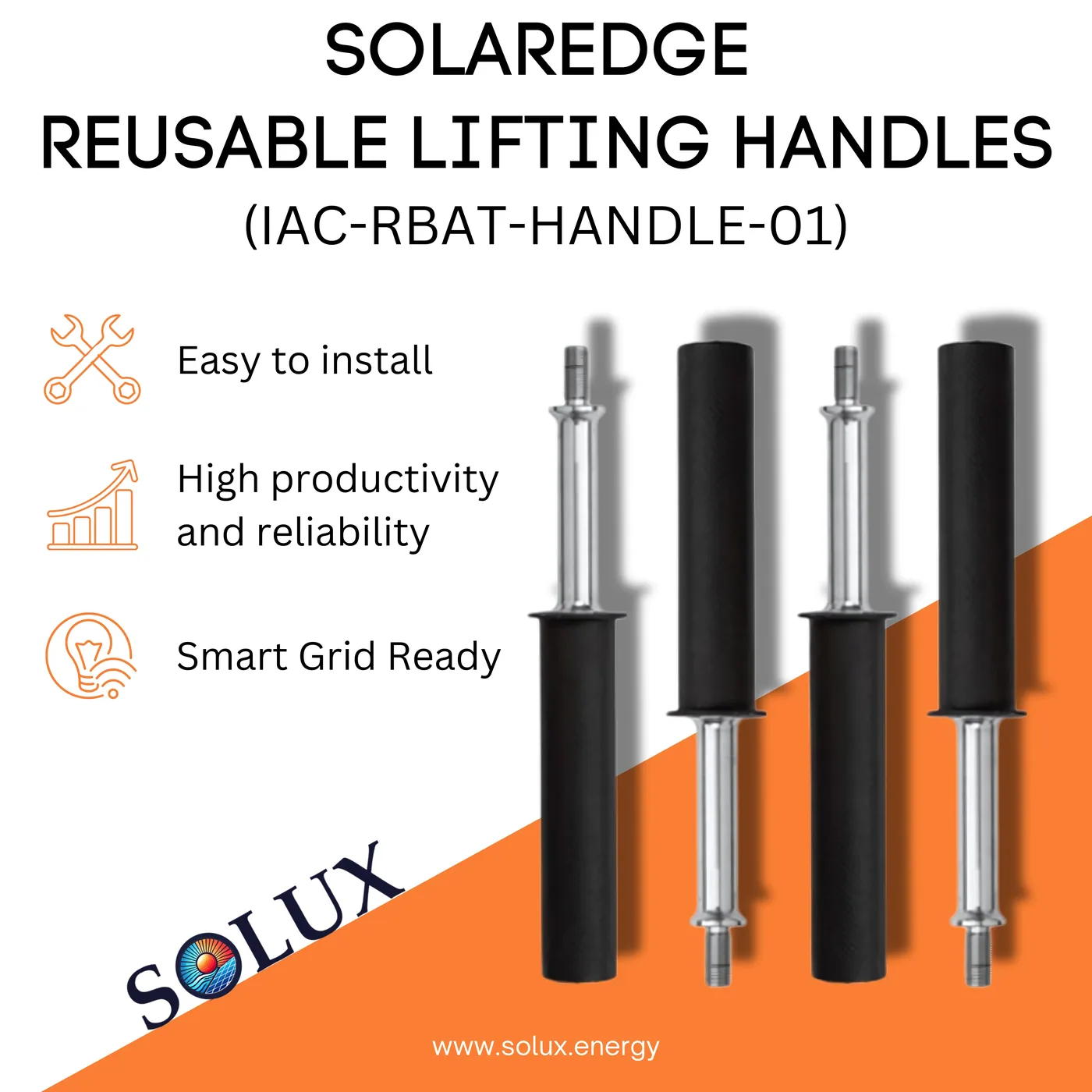 SolarEdge Reusable Lifting Handles for Battery Bank - IAC-RBAT-HANDLE-01