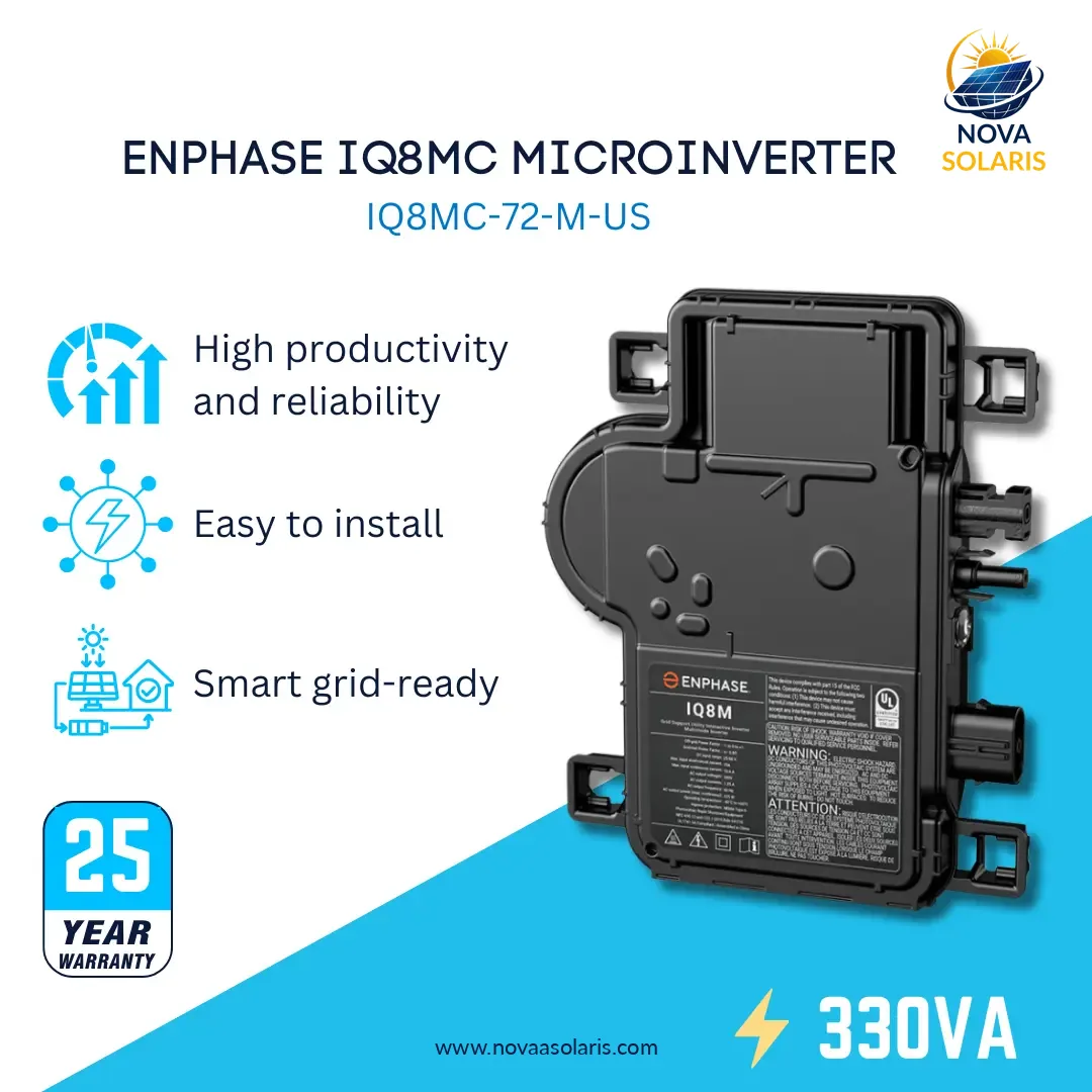 Enphase IQ8MC-72-M-US Microinverter, 330 VA peak power