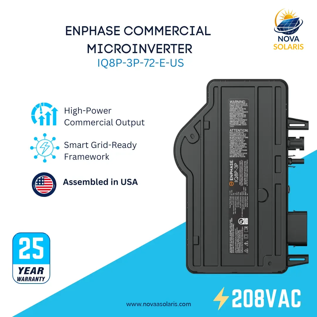 Enphase IQ8P-3P-72-E-US Commercial Microinverter-Assembled in USA