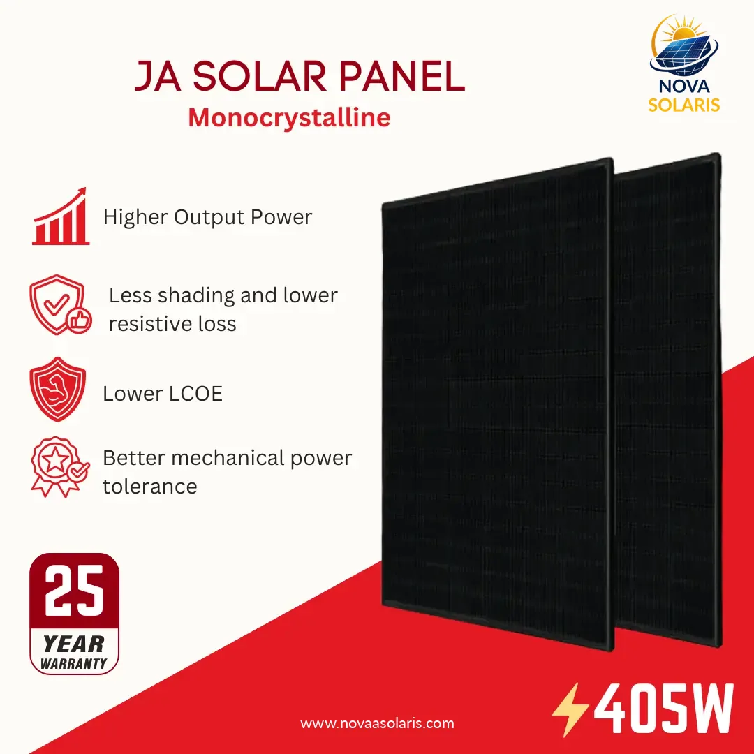 JA Solar JAM54S31-405/MR 405W 108 Half-cell All Black Monocrystalline Panel